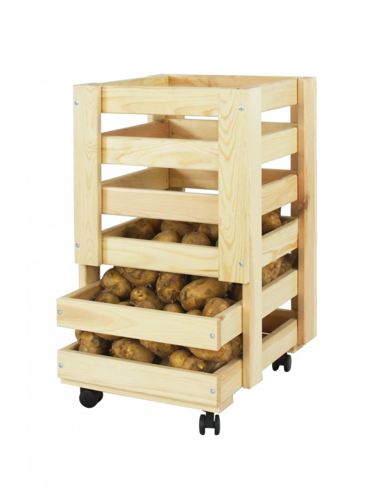 Skrzynie i ławki - Skrzynia Na Kółkach Z Podajnikiem  ▪ Na Warzywa i Owoce ▪ RZ-02 - produkt MODO24.PL 1