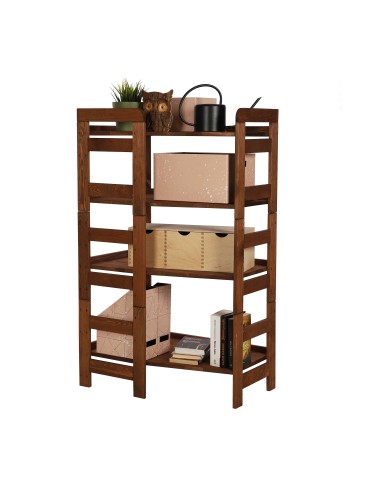 Regał Modułowy Narożnikowy ~ BERDO NAR_04 ~ 120,8x72x44,8 cm ~ 4 Półki brązowy