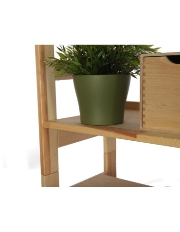 Regały drewniane - Regał Modułowy Narożnikowy ~ BERDO NAR_05 ~ 159,2x72x44,8 cm ~ 5 Półek brązowy - product 14