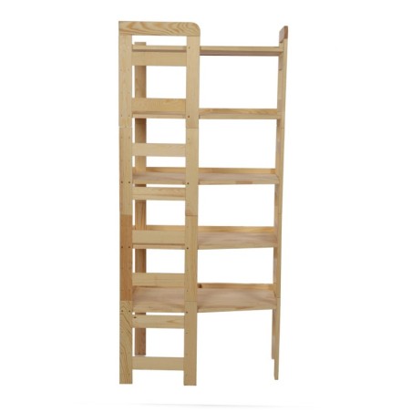 Regał Modułowy Narożnikowy ~ BERDO NAR_05 ~ 159,2x72x44,8 cm ~ 5 Półek brązowy