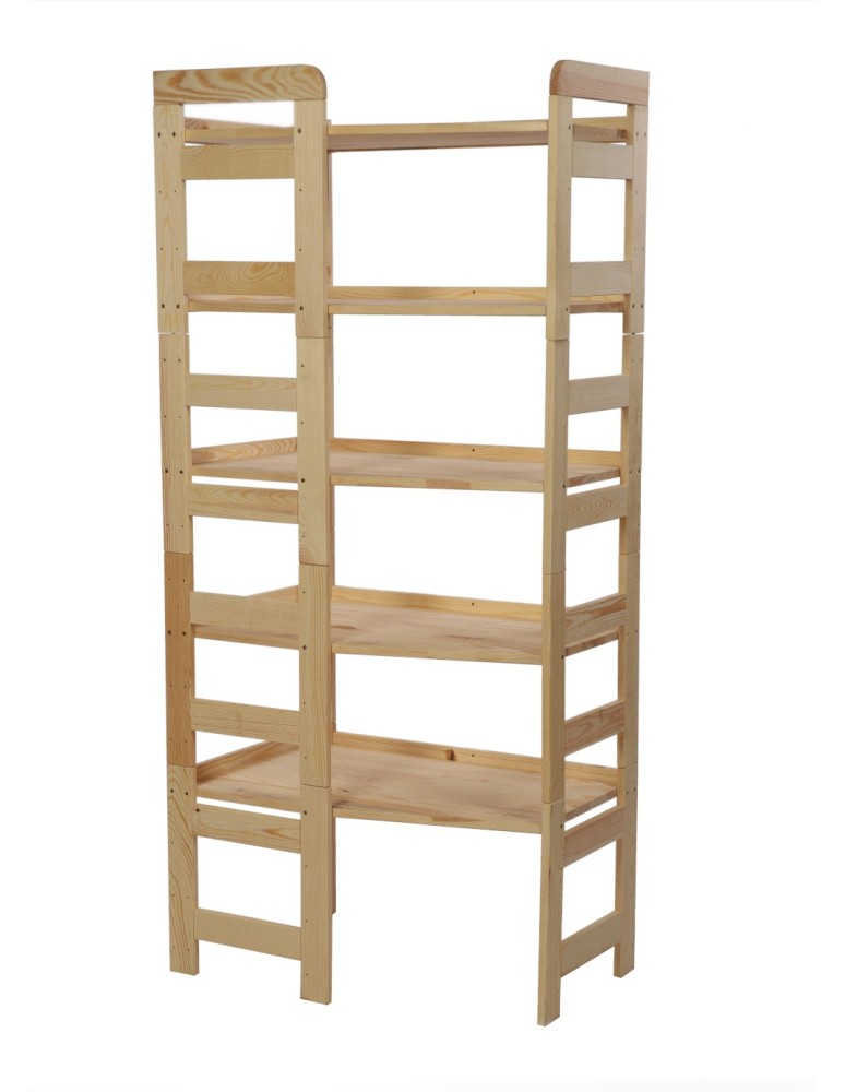 Regały drewniane - Regał Modułowy Narożnikowy ~ BERDO NAR_05 ~ 159,2x72x44,8 cm ~ 5 Półek brązowy - product MODO24.PL 9