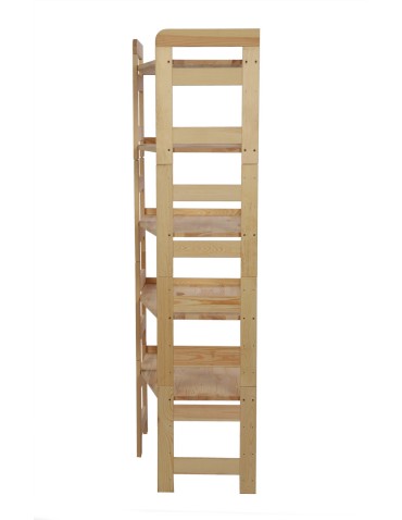 Regały drewniane - Regał Modułowy Narożnikowy ~ BERDO NAR_05 ~ 159,2x72x44,8 cm ~ 5 Półek brązowy - product 10