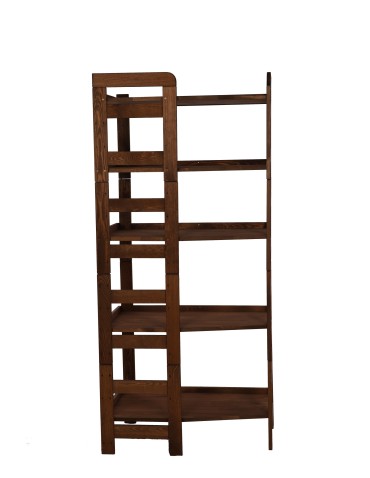 Regały drewniane - Regał Modułowy Narożnikowy ~ BERDO NAR_05 ~ 159,2x72x44,8 cm ~ 5 Półek brązowy - product 4