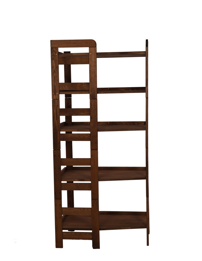 Regały drewniane - Regał Modułowy Narożnikowy ~ BERDO NAR_05 ~ 159,2x72x44,8 cm ~ 5 Półek brązowy - product MODO24.PL 4