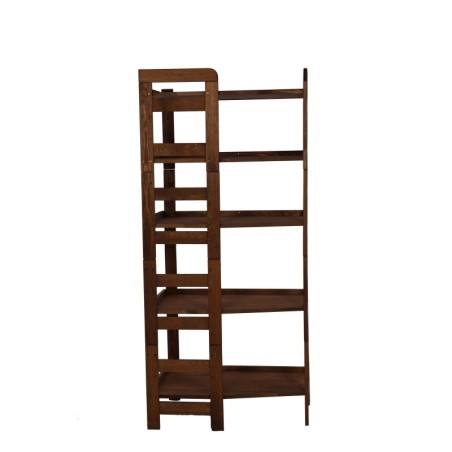Regał Modułowy Narożnikowy ~ BERDO NAR_05 ~ 159,2x72x44,8 cm ~ 5 Półek brązowy