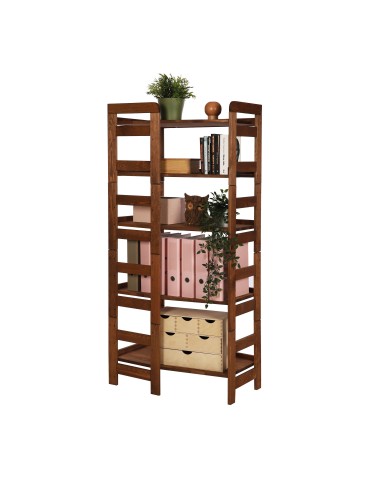 Regał Modułowy Narożnikowy ~ BERDO NAR_05 ~ 159,2x72x44,8 cm ~ 5 Półek brązowy