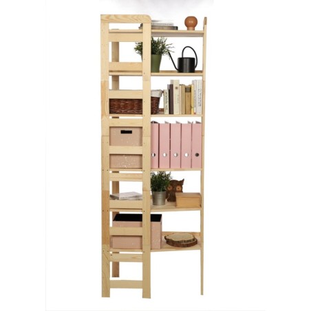 Regał Modułowy Narożnikowy ~ BERDO NAR_06 ~ 197,6x72x44,8 cm ~ 6 Półek brązowy