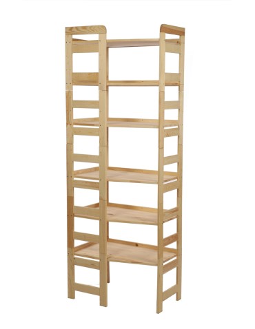 Regały drewniane - Regał Modułowy Narożnikowy ~ BERDO NAR_06 ~ 197,6x72x44,8 cm ~ 6 Półek brązowy - product 9