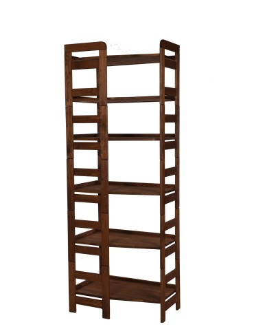 Regały drewniane - Regał Modułowy Narożnikowy ~ BERDO NAR_06 ~ 197,6x72x44,8 cm ~ 6 Półek brązowy - product 4