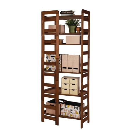 Regał Modułowy Narożnikowy ~ BERDO NAR_06 ~ 197,6x72x44,8 cm ~ 6 Półek brązowy