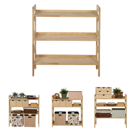 Regał Modułowy Narożnikowy ~ BERDO NAR_07 ~ 236x72x44,8 cm ~ 7 Półek brązowy