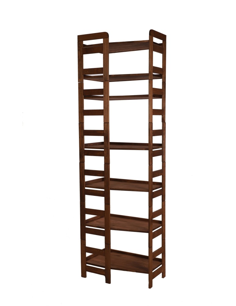 Regały drewniane - Regał Modułowy Narożnikowy ~ BERDO NAR_07 ~ 236x72x44,8 cm ~ 7 Półek brązowy - product MODO24.PL 4