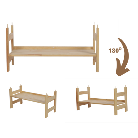 Podstawa do Regału BERDO ~ Moduł Prosty ~ 44x80x34,4 cm brązowa
