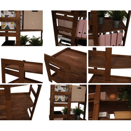 Podstawa do Regału BERDO ~ Moduł Prosty ~ 44x80x34,4 cm brązowa