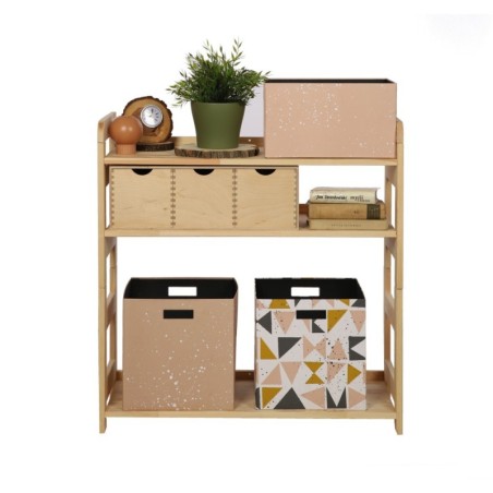 Regał Modułowy Prosty ~ BERDO PRO_03 ~ 82,4x80x34,4 cm ~ 3 Półki brązowy