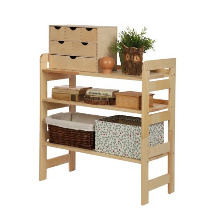 Regał Modułowy Prosty ~ BERDO PRO_03 ~ 82,4x80x34,4 cm ~ 3 Półki brązowy