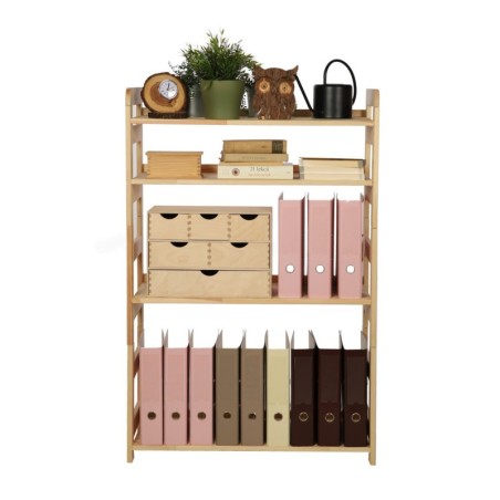 Regał Modułowy Prosty ~ BERDO PRO_04 ~ 120,8x80x34,4 cm ~ 4 Półki brązowy