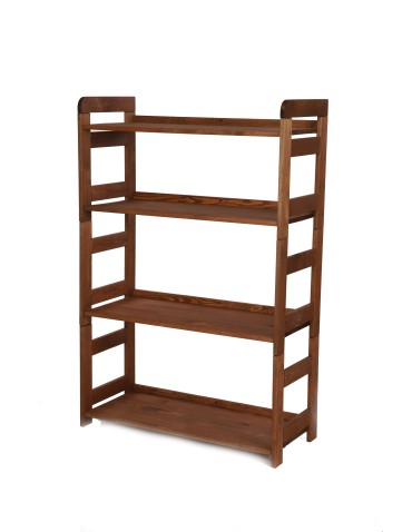 Regały drewniane - Regał Modułowy Prosty ~ BERDO PRO_04 ~ 120,8x80x34,4 cm ~ 4 Półki brązowy - product 3