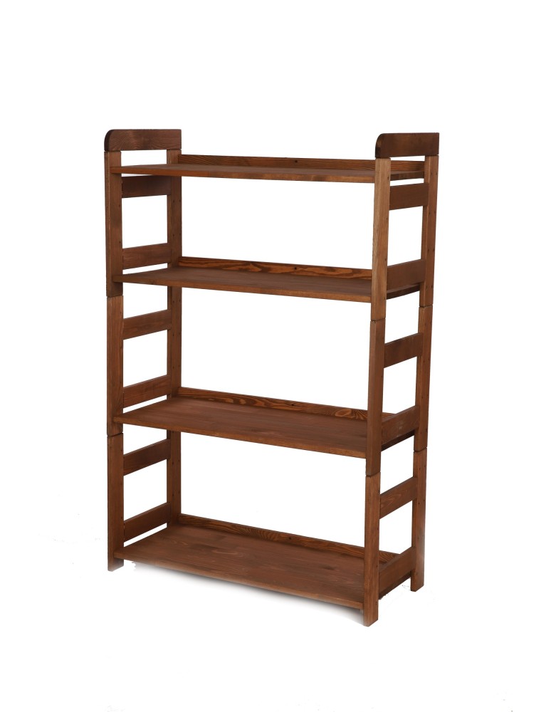 Regały drewniane - Regał Modułowy Prosty ~ BERDO PRO_04 ~ 120,8x80x34,4 cm ~ 4 Półki brązowy - product MODO24.PL 3