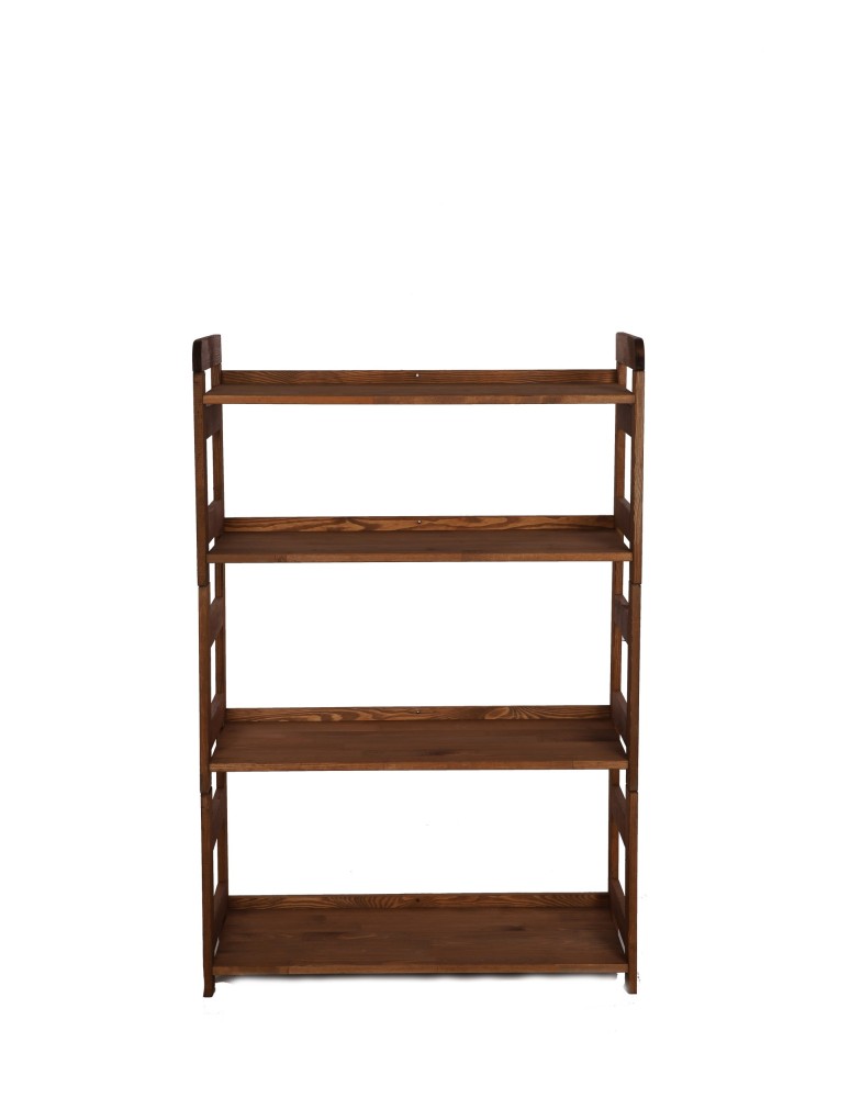 Regały drewniane - Regał Modułowy Prosty ~ BERDO PRO_04 ~ 120,8x80x34,4 cm ~ 4 Półki brązowy - product MODO24.PL 4