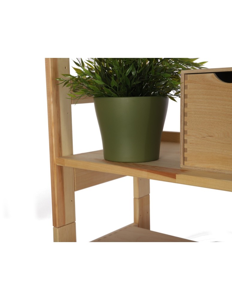 Regały drewniane - Regał Modułowy Prosty ~ BERDO PRO_05 ~ 159,2x80x34,4 cm ~ 5 Półek brązowy - product MODO24.PL 16