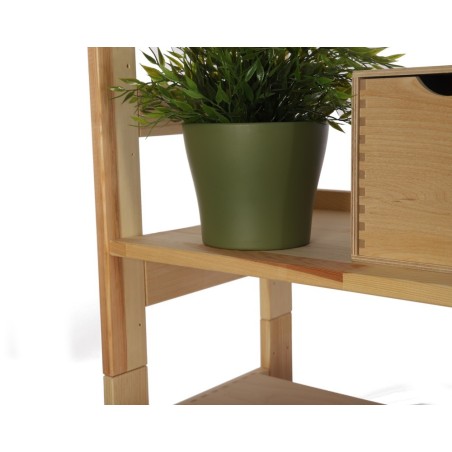 Regał Modułowy Prosty ~ BERDO PRO_05 ~ 159,2x80x34,4 cm ~ 5 Półek brązowy