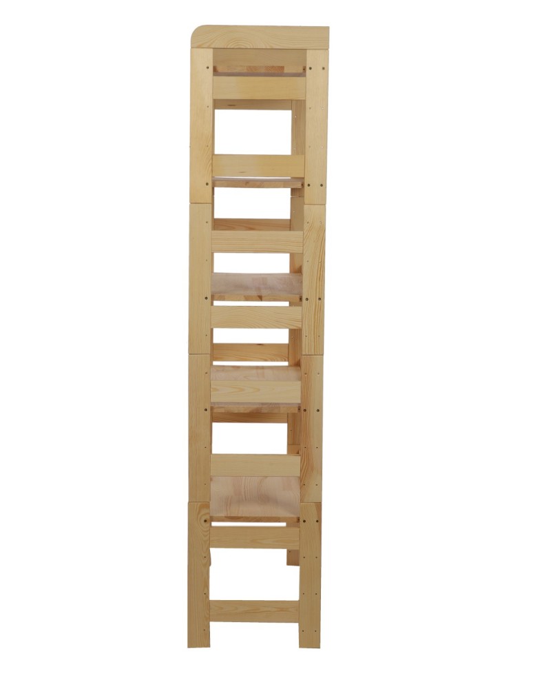 Regały drewniane - Regał Modułowy Prosty ~ BERDO PRO_05 ~ 159,2x80x34,4 cm ~ 5 Półek brązowy - product MODO24.PL 10