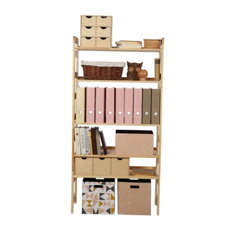 Regał Modułowy Prosty ~ BERDO PRO_05 ~ 159,2x80x34,4 cm ~ 5 Półek brązowy