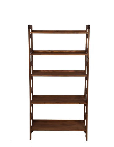 Regały drewniane - Regał Modułowy Prosty ~ BERDO PRO_05 ~ 159,2x80x34,4 cm ~ 5 Półek brązowy - product 6