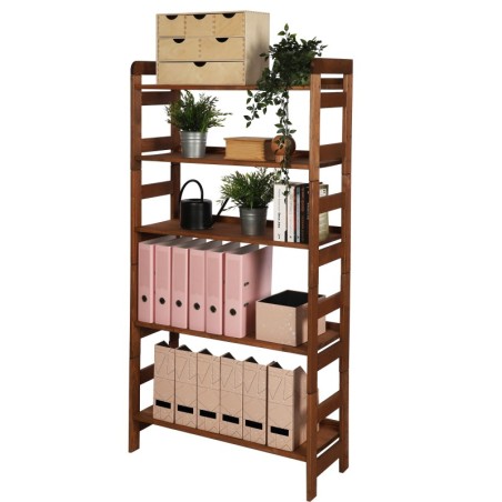 Regał Modułowy Prosty ~ BERDO PRO_05 ~ 159,2x80x34,4 cm ~ 5 Półek brązowy