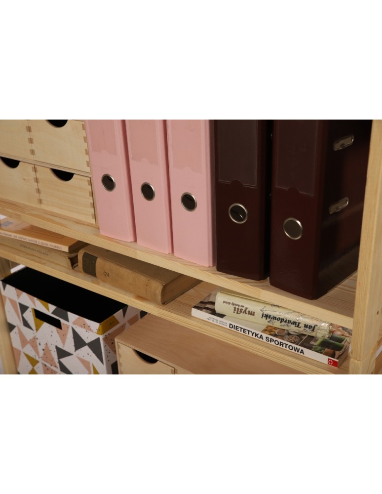 Regały drewniane - Nadstawka do Regału BERDO ~ Moduł Narożnikowy ~ 38,4x34,4x34 cm brązowa - product MODO24.PL 12