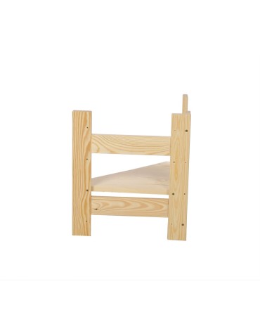 Regały drewniane - Nadstawka do Regału BERDO ~ Moduł Narożnikowy ~ 38,4x34,4x34 cm brązowa - product 8