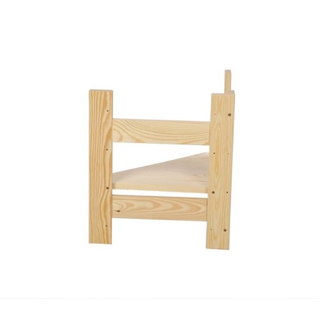 Nadstawka do Regału BERDO ~ Moduł Narożnikowy ~ 38,4x34,4x34 cm brązowa