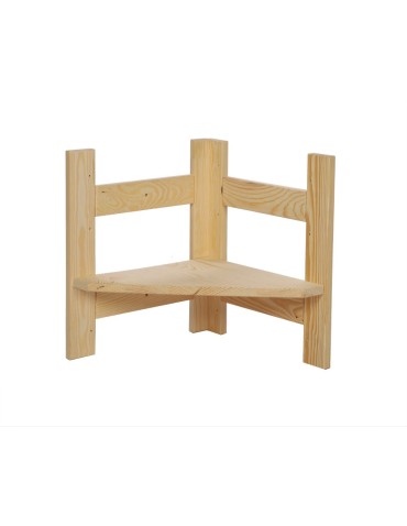 Regały drewniane - Nadstawka do Regału BERDO ~ Moduł Narożnikowy ~ 38,4x34,4x34 cm brązowa - product 9