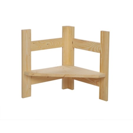 Nadstawka do Regału BERDO ~ Moduł Narożnikowy ~ 38,4x34,4x34 cm brązowa