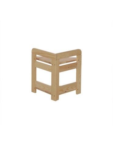 Regały drewniane - Podstawa do Regału BERDO ~ Moduł Narożnikowy ~ 44x34,4x34 cm brązowa - product 8