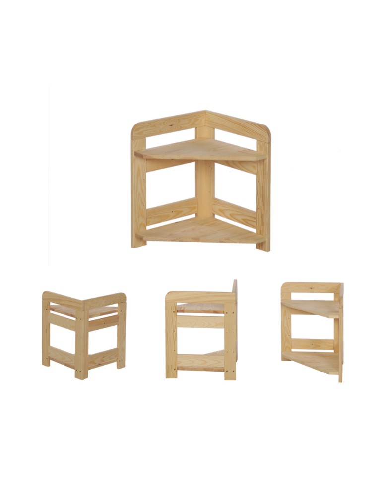 Regały drewniane - Podstawa do Regału BERDO ~ Moduł Narożnikowy ~ 44x34,4x34 cm brązowa - product MODO24.PL 6