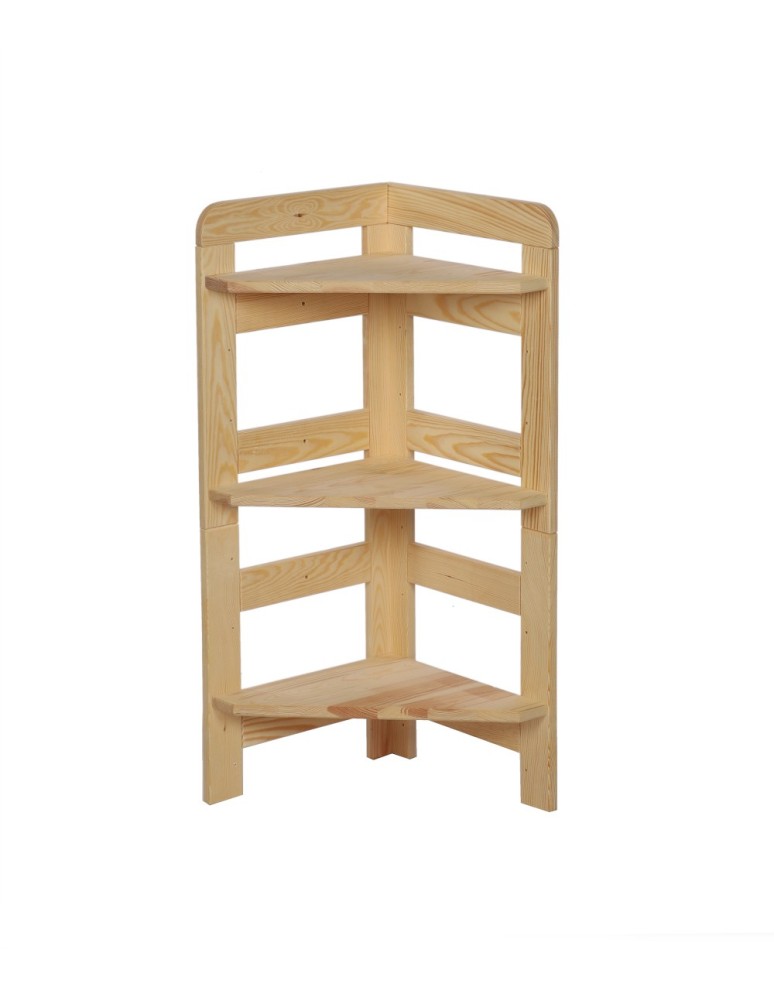 Regały drewniane - Narożny Regał Modułowy ~ Zewnętrzny ~ BERDO NZEW_03 ~ 82,4x34,4x34 cm ~ 3 Półki brązowy - product MODO24.PL 8