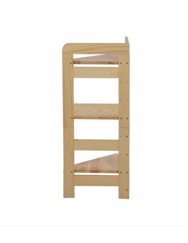 Regały drewniane - Narożny Regał Modułowy ~ Zewnętrzny ~ BERDO NZEW_03 ~ 82,4x34,4x34 cm ~ 3 Półki brązowy - product 10