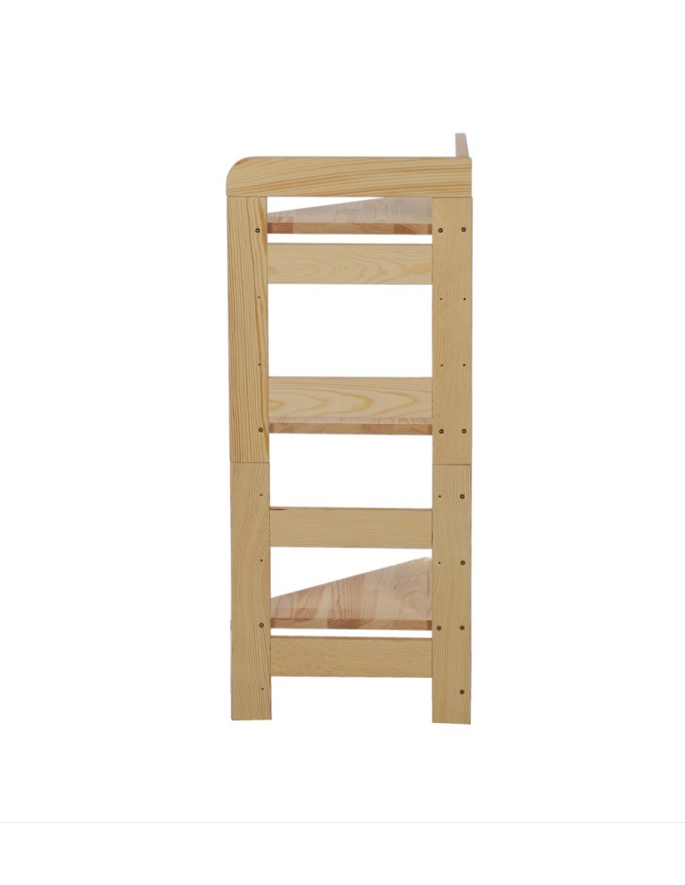 Regały drewniane - Narożny Regał Modułowy ~ Zewnętrzny ~ BERDO NZEW_03 ~ 82,4x34,4x34 cm ~ 3 Półki brązowy - product MODO24.PL 10