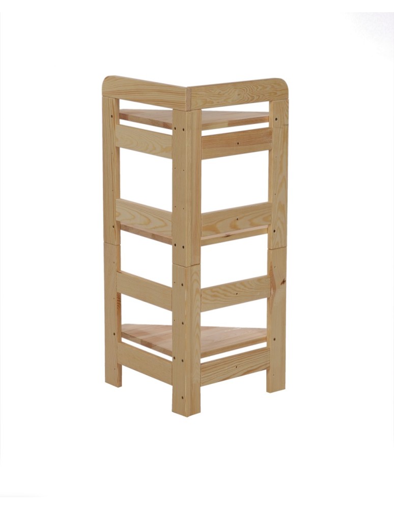 Regały drewniane - Narożny Regał Modułowy ~ Zewnętrzny ~ BERDO NZEW_03 ~ 82,4x34,4x34 cm ~ 3 Półki brązowy - product MODO24.PL 11