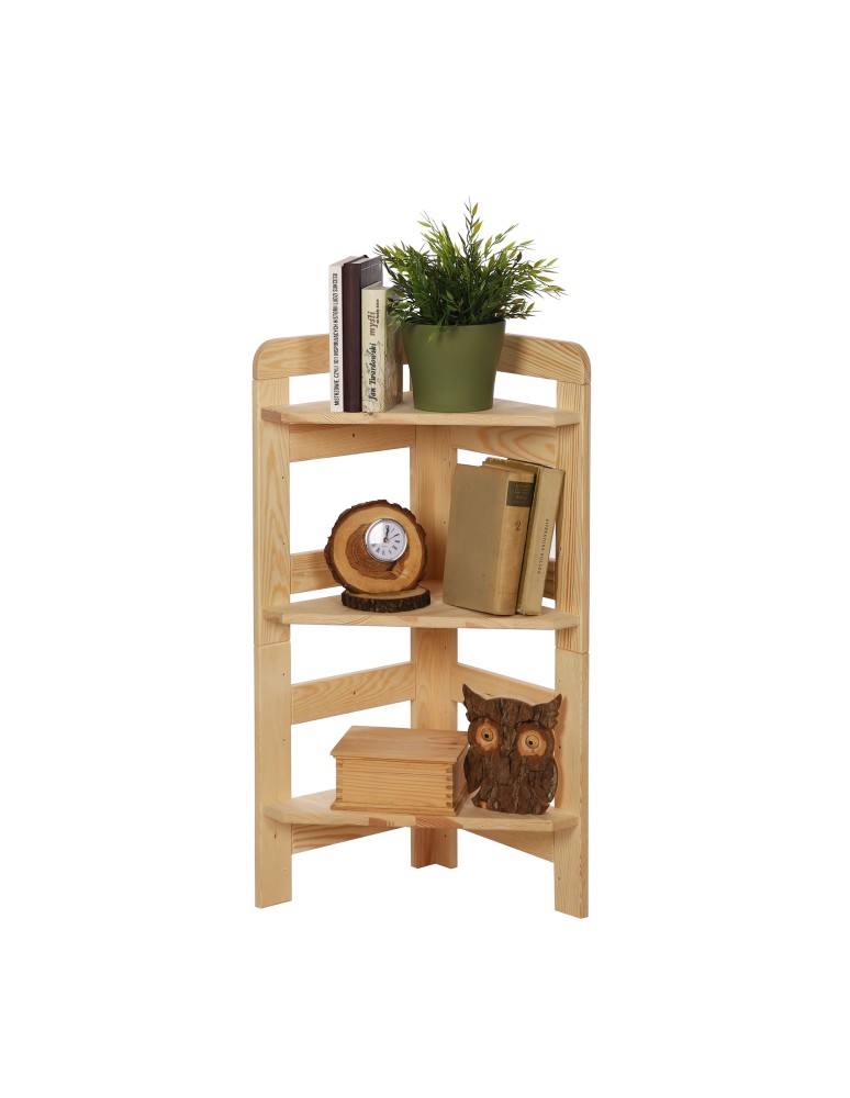 Regały drewniane - Narożny Regał Modułowy ~ Zewnętrzny ~ BERDO NZEW_03 ~ 82,4x34,4x34 cm ~ 3 Półki brązowy - product MODO24.PL 7