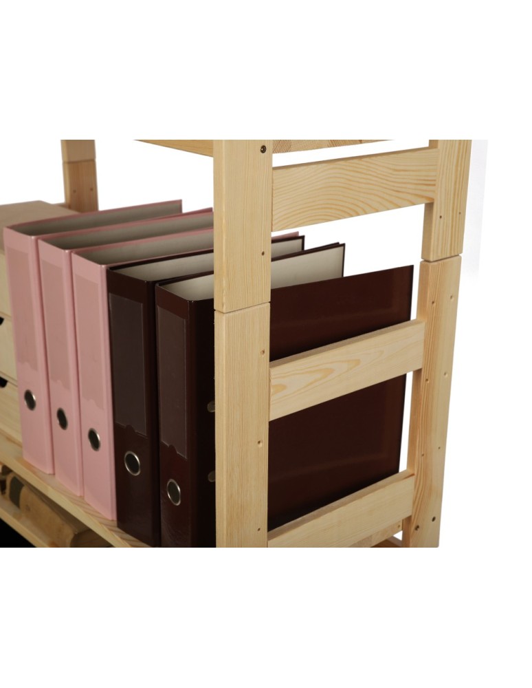 Regały drewniane - Narożny Regał Modułowy ~ Zewnętrzny ~ BERDO NZEW_04 ~ 120,8x34,4x34 cm ~ 4 Półki brązowy - product MODO24.PL 12