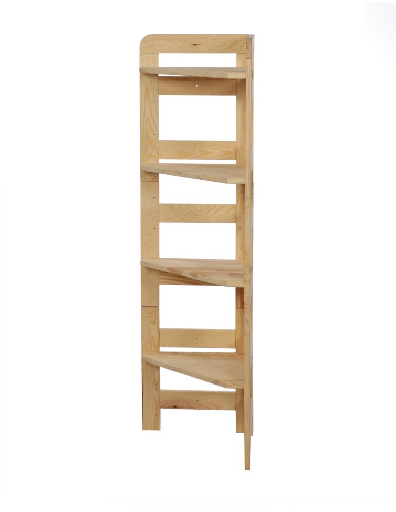 Regały drewniane - Narożny Regał Modułowy ~ Zewnętrzny ~ BERDO NZEW_04 ~ 120,8x34,4x34 cm ~ 4 Półki brązowy - product MODO24.PL 9