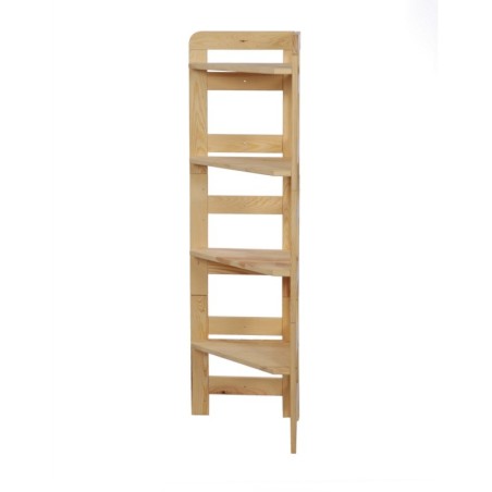 Narożny Regał Modułowy ~ Zewnętrzny ~ BERDO NZEW_04 ~ 120,8x34,4x34 cm ~ 4 Półki brązowy