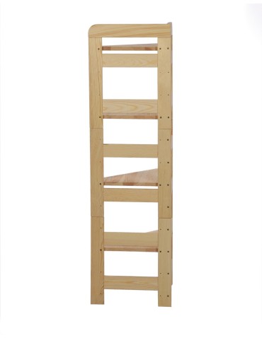 Regały drewniane - Narożny Regał Modułowy ~ Zewnętrzny ~ BERDO NZEW_04 ~ 120,8x34,4x34 cm ~ 4 Półki brązowy - product 10