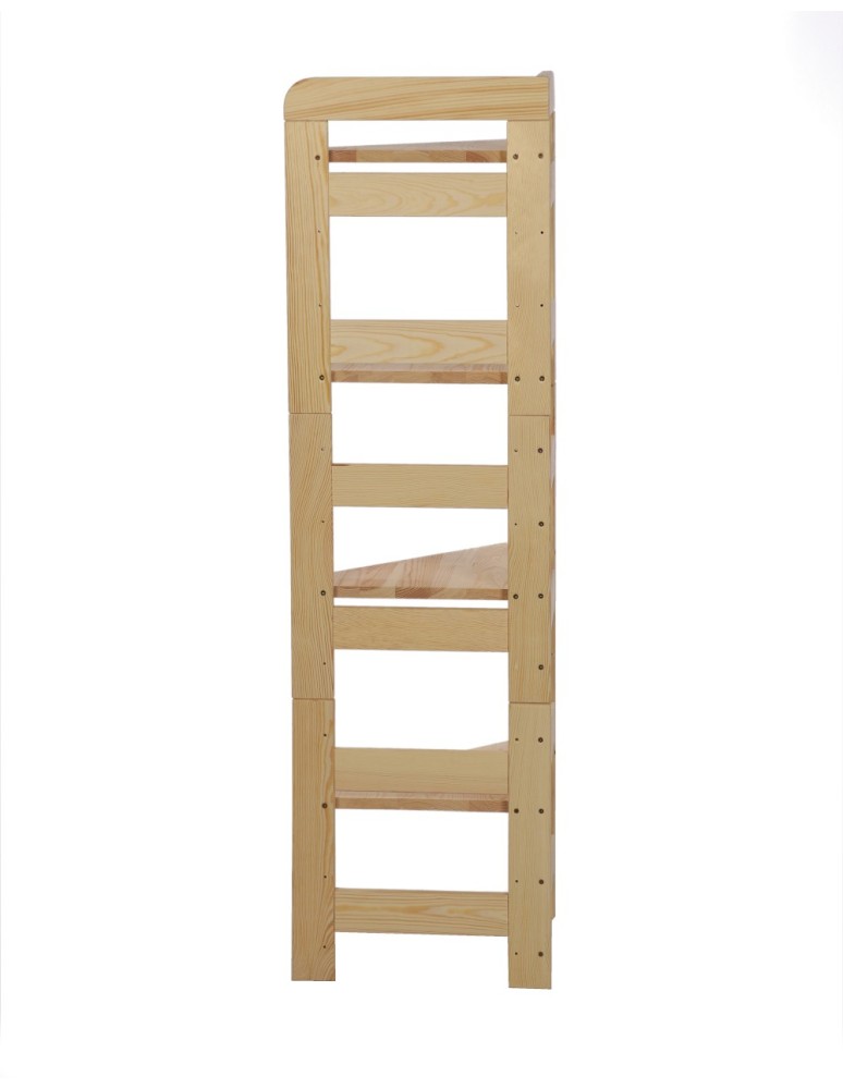 Regały drewniane - Narożny Regał Modułowy ~ Zewnętrzny ~ BERDO NZEW_04 ~ 120,8x34,4x34 cm ~ 4 Półki brązowy - product MODO24.PL 10