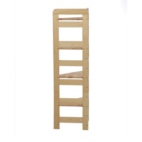 Narożny Regał Modułowy ~ Zewnętrzny ~ BERDO NZEW_04 ~ 120,8x34,4x34 cm ~ 4 Półki brązowy