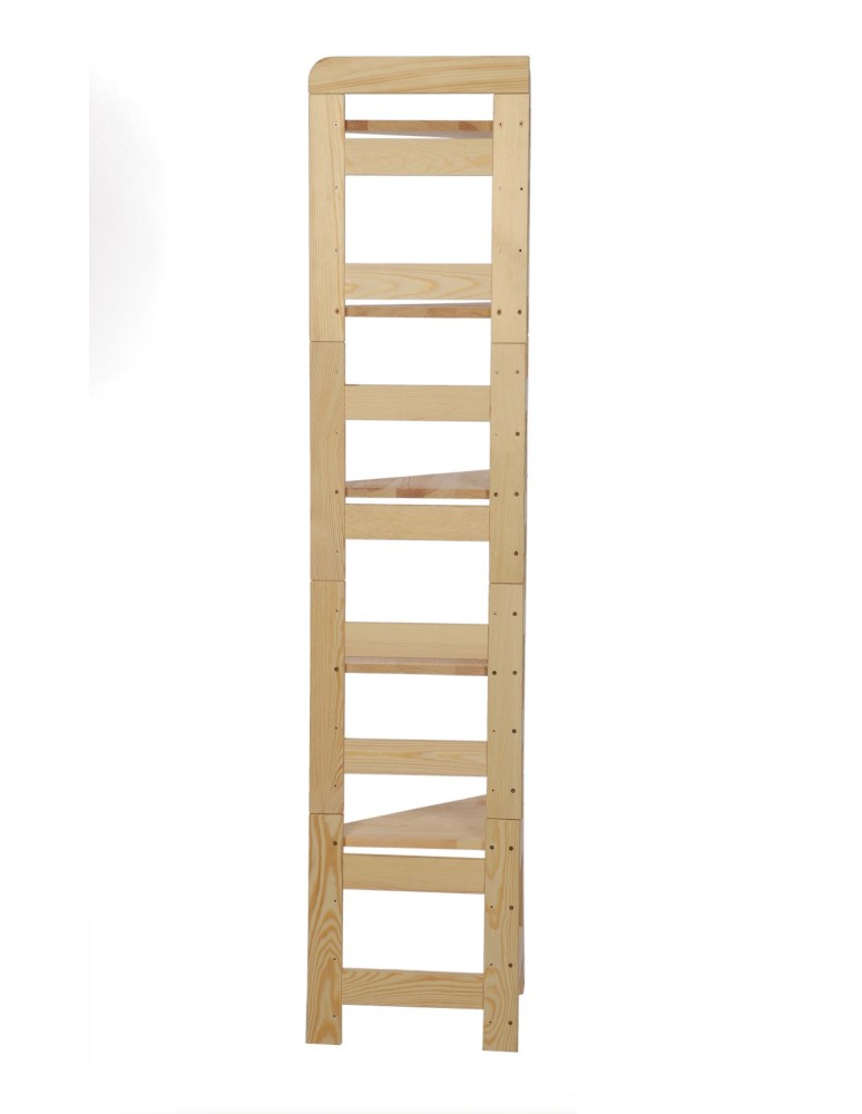 Regały drewniane - Narożny Regał Modułowy ~ Zewnętrzny ~ BERDO NZEW_05 ~ 159,2x34,4x34 cm ~ 5 Półek brązowy - product MODO24.PL 10