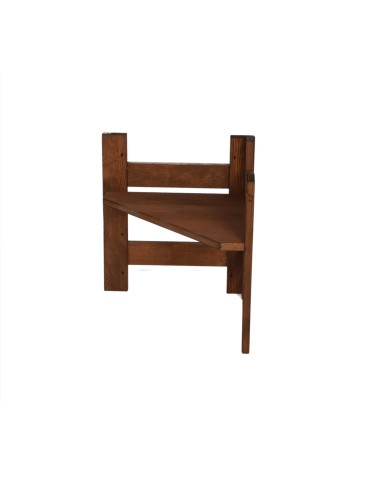 Regały drewniane - Nadstawka do Regału BERDO ~ Moduł Narożnikowy ~ 38,4x34,4x34 cm brązowa - product 3